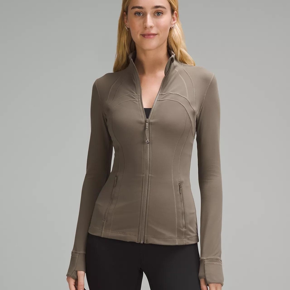 Lululemon Athletica Brown Utility Jacket with Standing Collar